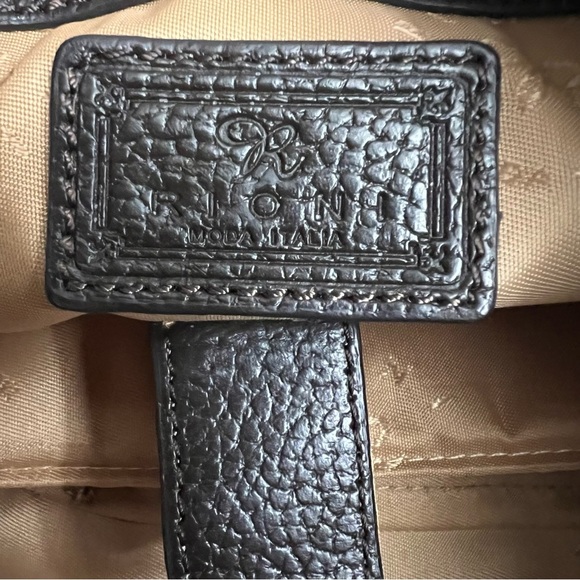 Rioni Quadra Chained Cream and Brown Tote Handbag - Picture 10 of 11